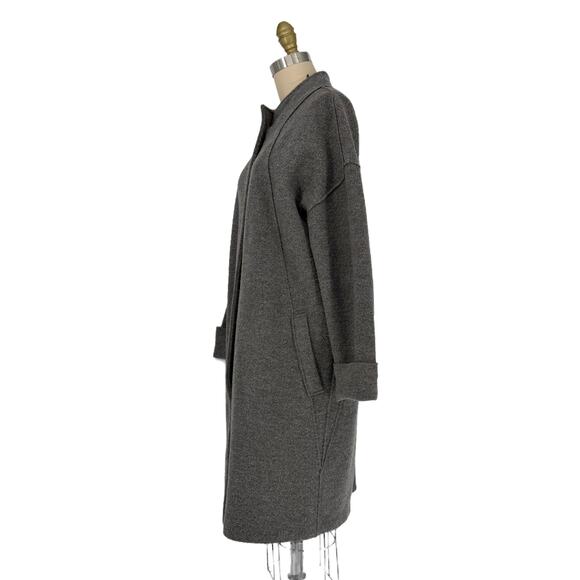 Eileen Fisher Boiled Wool High Collar Coat Womens Small - Picture 4 of 13
